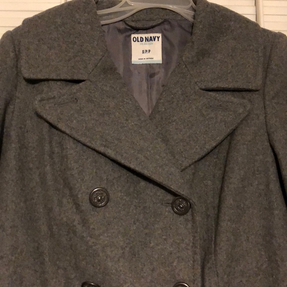 Old Navy gray pea coat - Picture 2 of 2